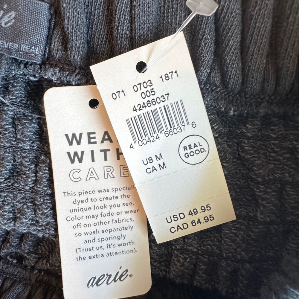 Aerie Skirt NWT Women's‎ Medium Gray Smocked Waist Mini Skirt Casual Athleisure - Picture 7 of 10